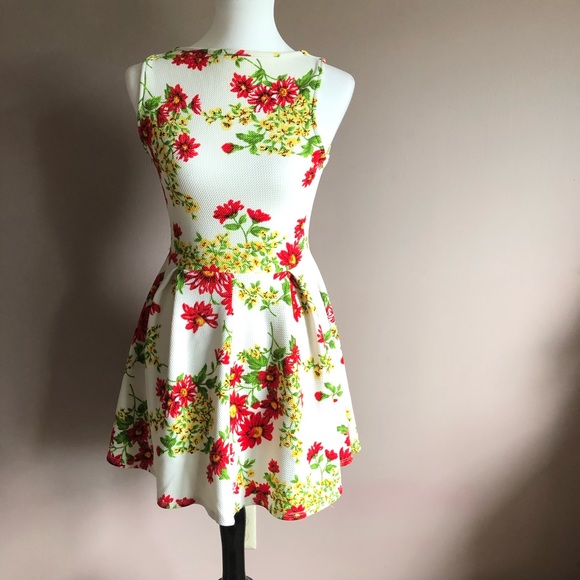 Tobi Ivory Floral Dress. - Picture 1 of 5